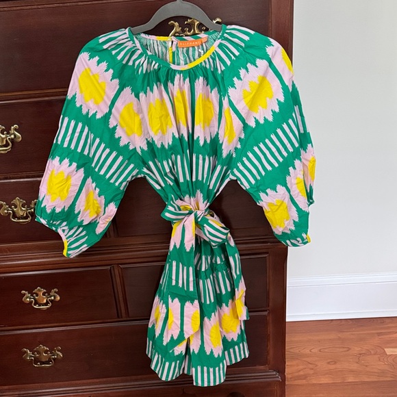 Oliphant Green and Yellow Floral Dress - Picture 1 of 4